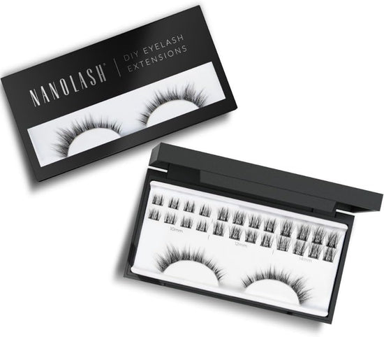 Nanolash DIY Eyelash Extensions 36 pcs - cluster lashes DIY, cluster false eyelashes for lash extensions at home, individual cluster lashes (DIVINE)