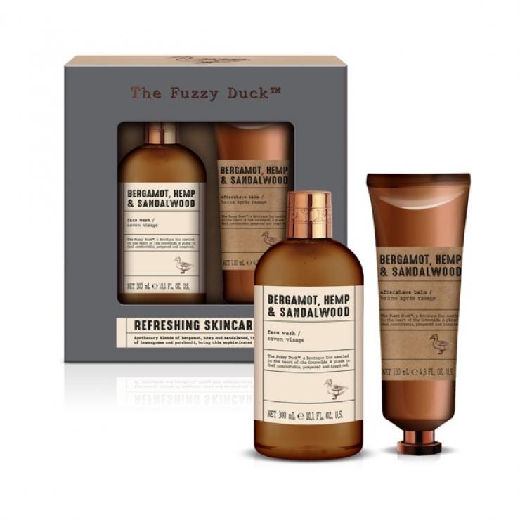 Baylis & Harding The Fuzzy Duck Bergamot, Hemp & Sandalwood Men's Luxury Skincare Duo Gift Set - Vegan Friendly