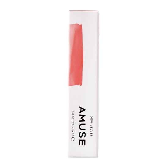 AMUSE Dew Velvet Semi Matt Fresh Dewy Velvet Texture Korean Makeup Transfer-proof Non-sticky Lipstick glossy Vegan 06 Lively Rose (Salmon Rose) 4g