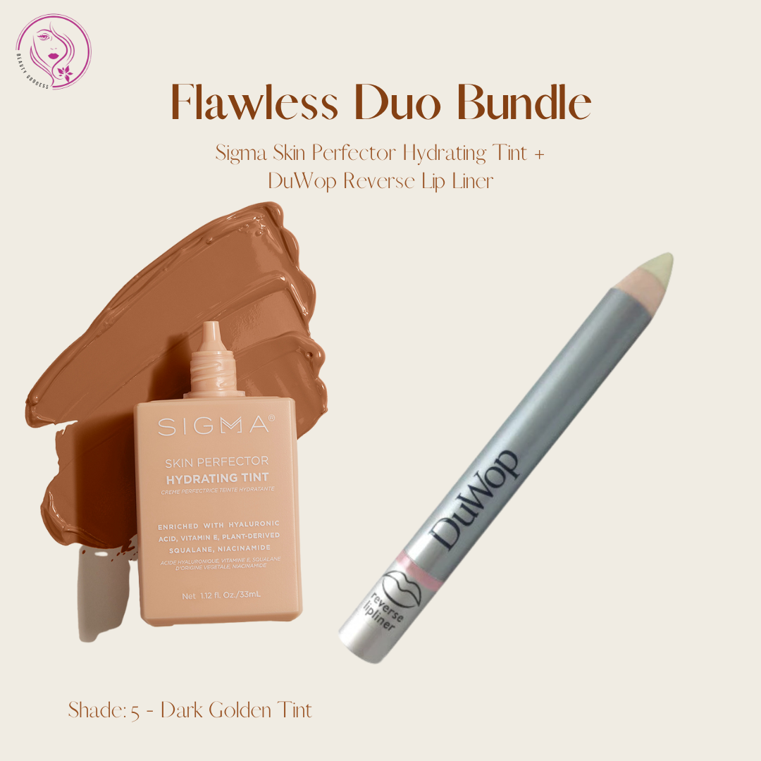 Flawless Duo Bundle (Sigma Skin Perfector Hydrating Tint + DuWop Reverse Lip Liner)