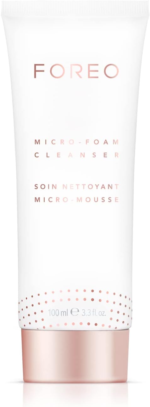 FOREO Micro-Foam Cleanser 100ml, Delicate Foaming Face Wash for All Skin Types, Cruelty-Free, Clean, Vegan Formula Dermatologically Tested, Non-stripping, Gently Melts Deep In-Pore Impurities