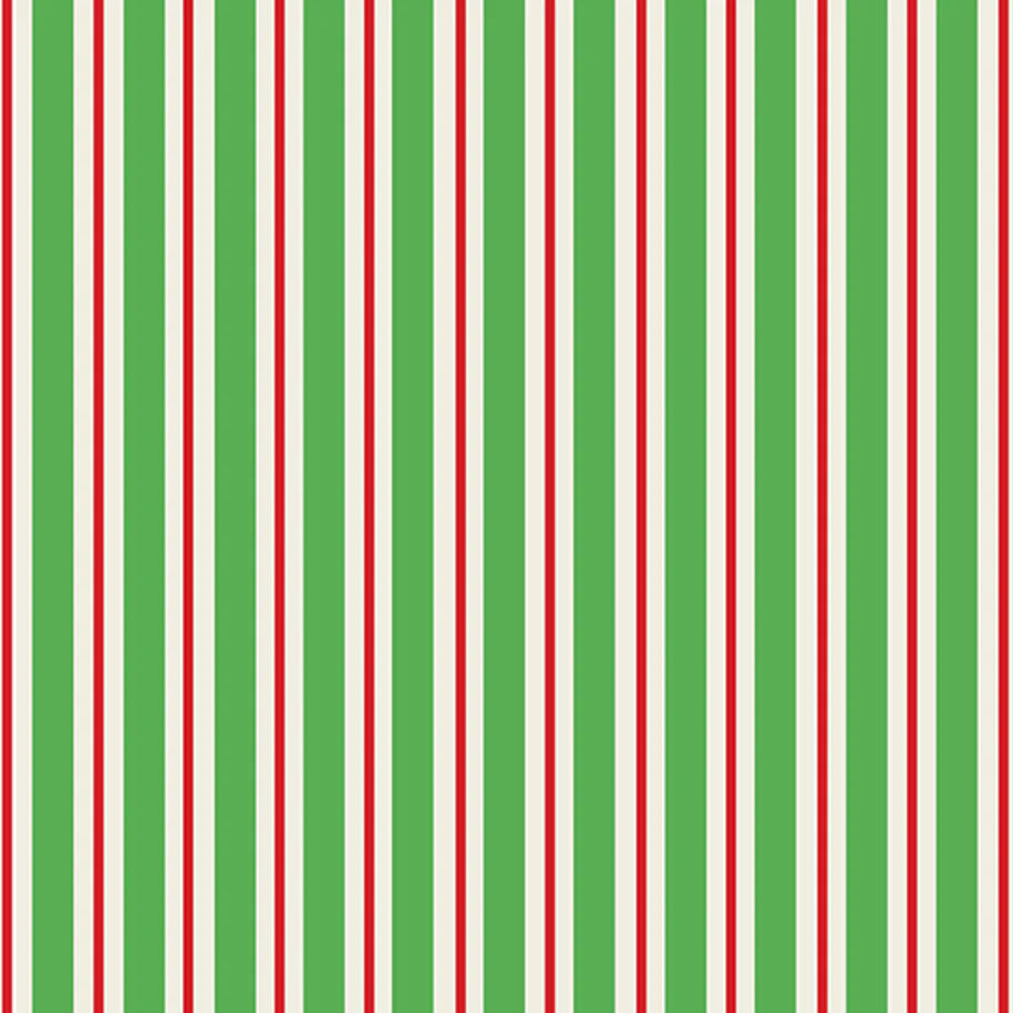 Uniqueco Printed FSCM Elf Duo Stripe Red/Green on Cream