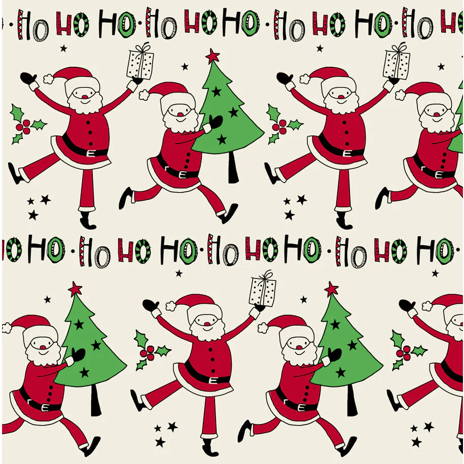 Uniqueco Printed FSCM Elf Ho Ho Santa on Cream