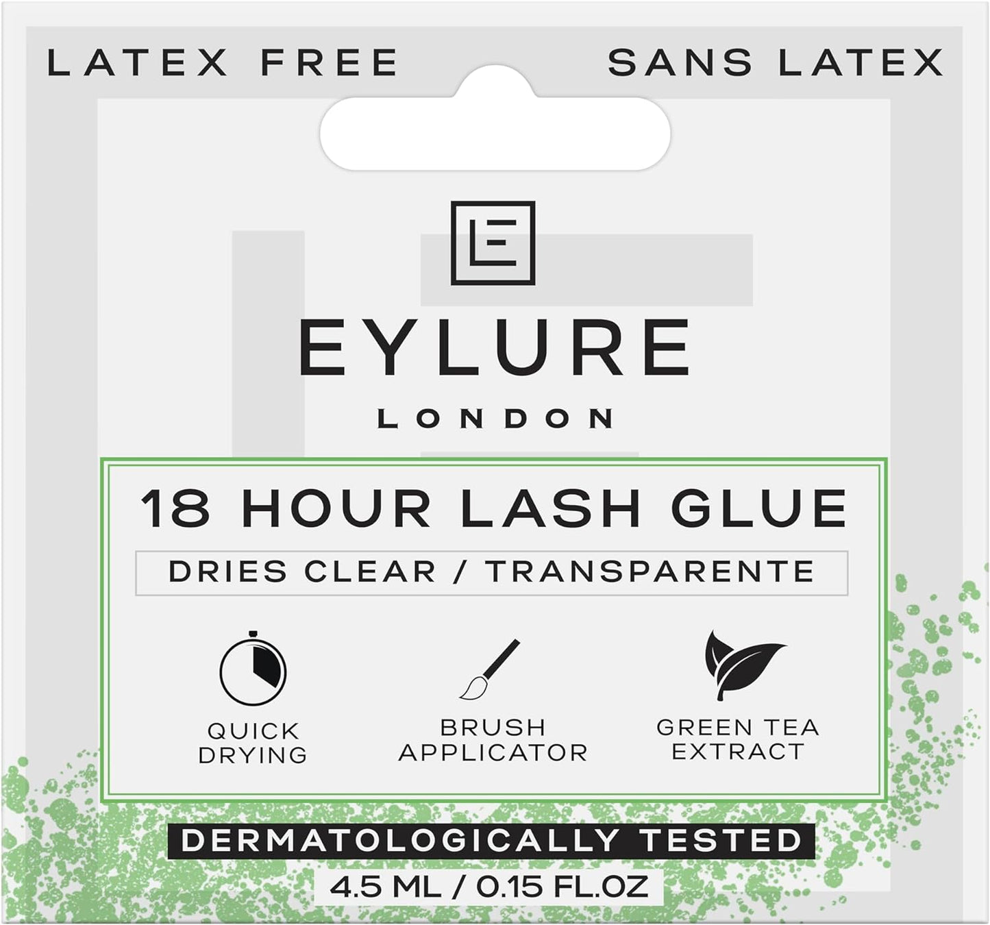 Eylure 18H Lash Glue Brush Applicator Latex Free Clear