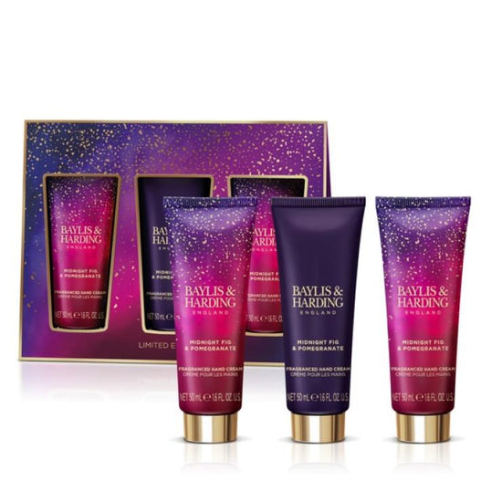 Baylis & Harding Midnight Fig & Pomegranate Luxury Hand Treats Gift Set - Vegan Friendly