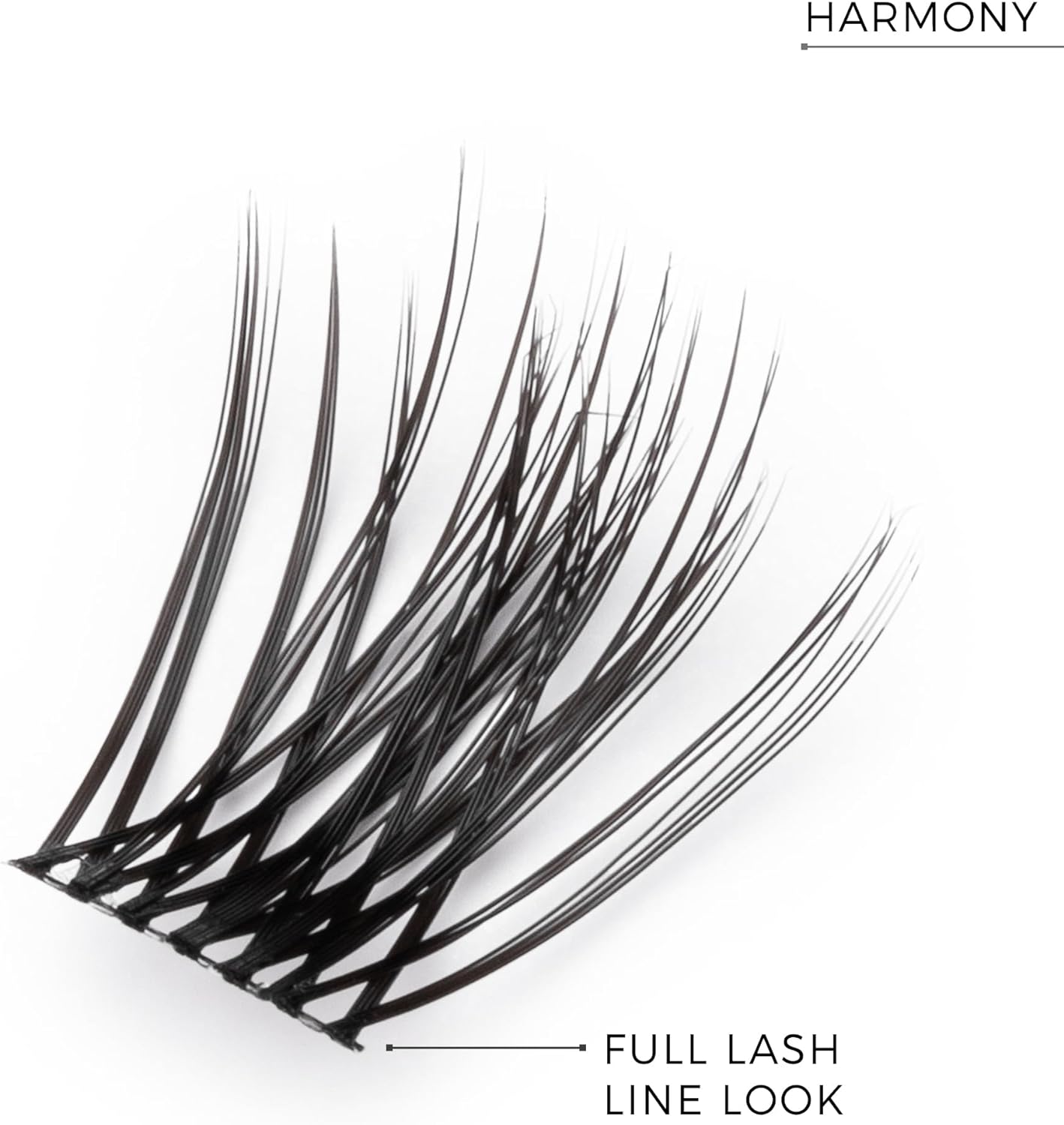 Nanolash DIY Eyelash Extensions 36 pcs - cluster lashes DIY, cluster false eyelashes for lash extensions at home, individual cluster lashes (HARMONY)