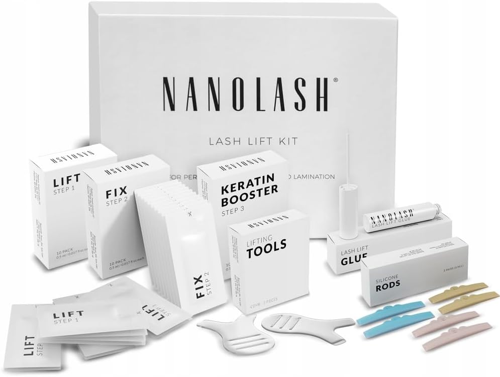 Nanolash Lash Lift Kit - professional eyelash lifting kit, DIY kit for eyelash lifting at home and in the salon, DIY eyelash lamination, lash curling kit