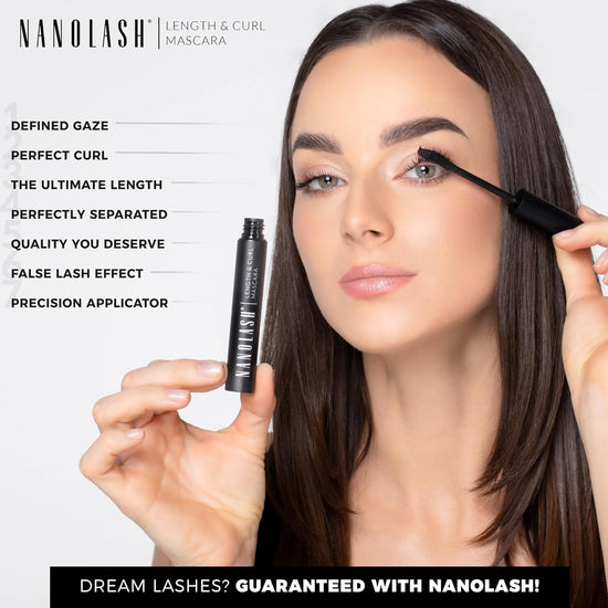 Nanolash Length&Curl Mascara 10 ml - lengthening and curling mascara, the effect of perfectly long and perfectly curled eyelashes, black mascara