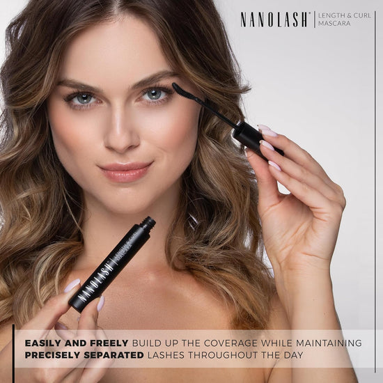 Nanolash Length&Curl Mascara 10 ml - lengthening and curling mascara, the effect of perfectly long and perfectly curled eyelashes, black mascara