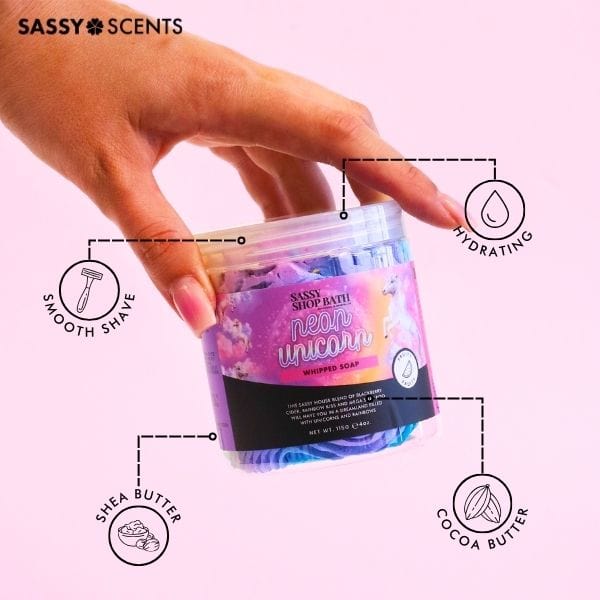 Sassy Shop Neon Unicorn Whipped Soap