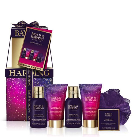 Baylis & Harding Midnight Fig & Pomegranate Luxury Pamper Present Gift Set - Vegan Friendly