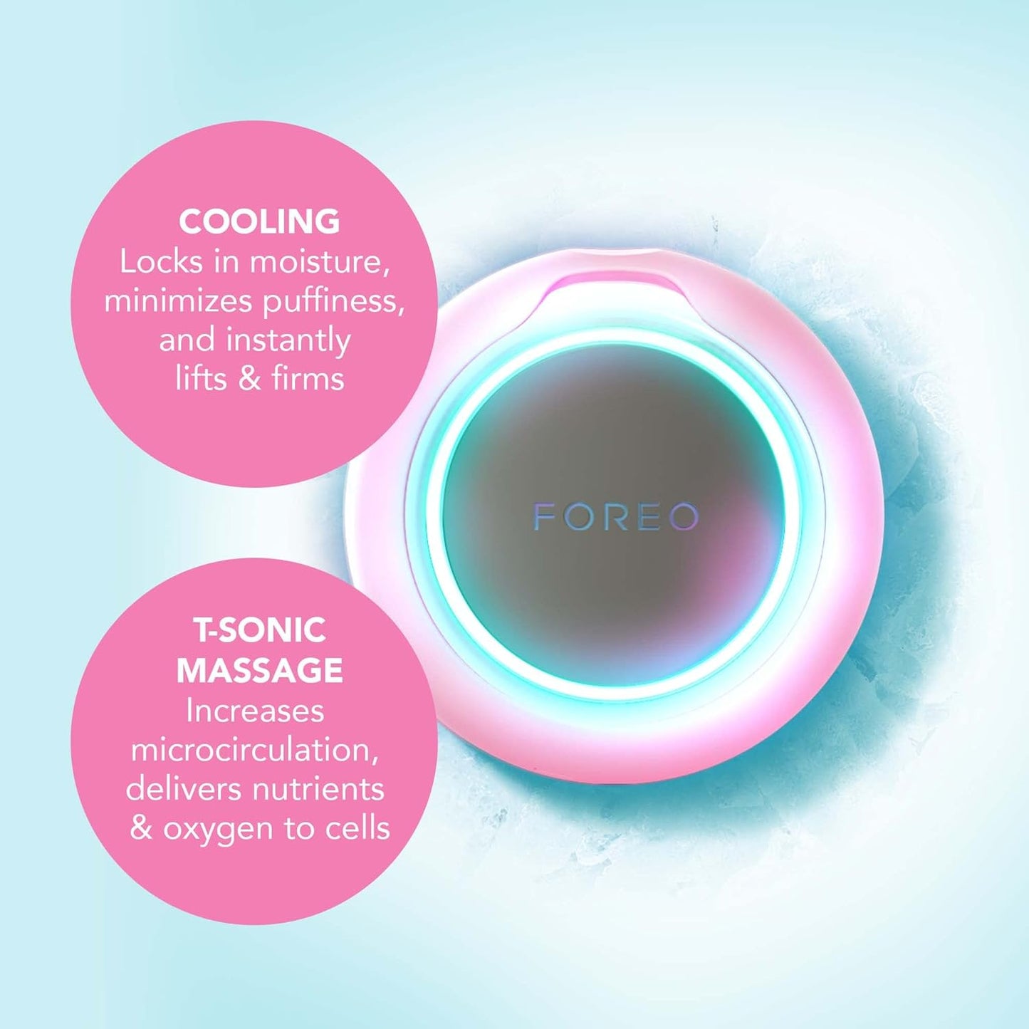 FOREO UFO Full Facial LED Face Mask Treatment, Red Light Therapy Face Care, Korean Skincare, Thermotherapy, Cryotherapy, Face Massager, Moisturiser, Increased Skin Care Absorption- Pearl Pink