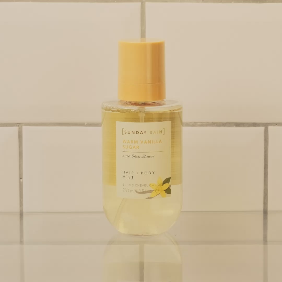 Sunday Rain Warm Vanilla Sugar Hair + Body Mist 200ml