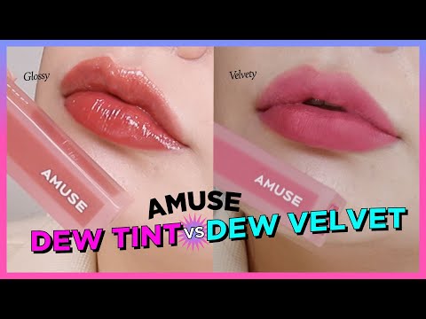 Load and play video in Gallery viewer, AMUSE Dew Velvet Semi Matt Fresh Dewy Velvet Texture Korean Makeup Transfer-proof Non-sticky Lipstick glossy Vegan 06 Lively Rose (Salmon Rose) 4g
