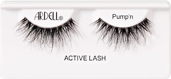 Ardell Active Lash Pump'n False Eyelashes, Water-resistant, Medium Volume and Length, Vegan Friendly, 1 Pair (Pack of 1)