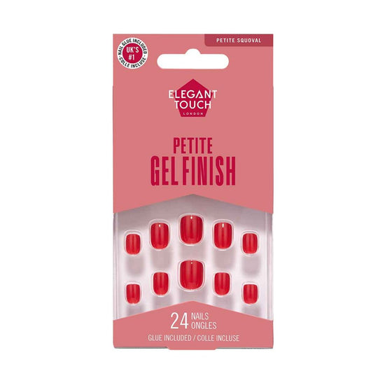 Elegant Touch Red Rose – Petite Squoval Nails