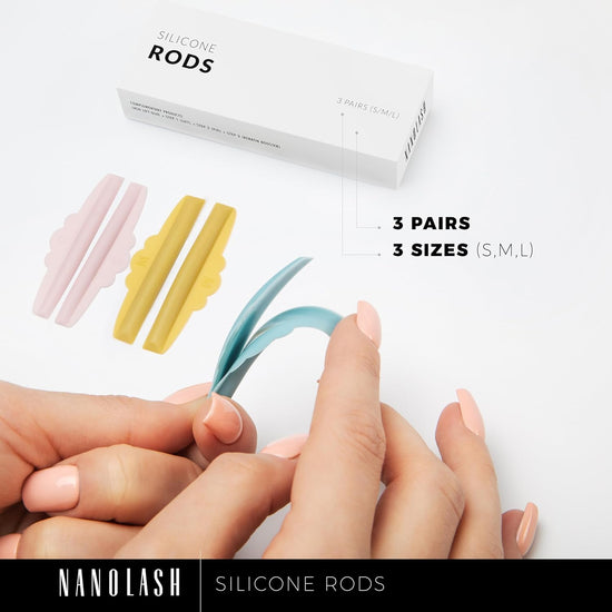 Nanolash Silicone Rods 3 Pairs - lash Lift rods, Silicone Pads for Eyelash Lifting, lash Lift Shields