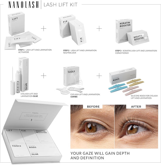 Nanolash Silicone Rods 3 Pairs - lash Lift rods, Silicone Pads for Eyelash Lifting, lash Lift Shields