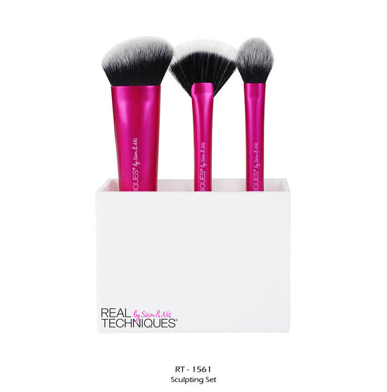 Real Techniques Sculpting Makeup Brush Set for Contouring and Highlighting (Packaging and Handle Colour May Vary)