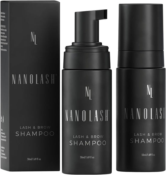 Nanolash Lash & Brow Shampoo 50 ml - cleansing shampoo for eyelashes and eyebrows, eyelash foam, eyelash extension cleanser