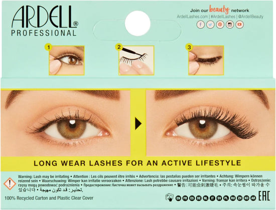 Ardell Active Lash Speedy False Eyelashes, Water-resistant, Light Volume, Short Length, Vegan Friendly, 1 Pair (Pack of 1)