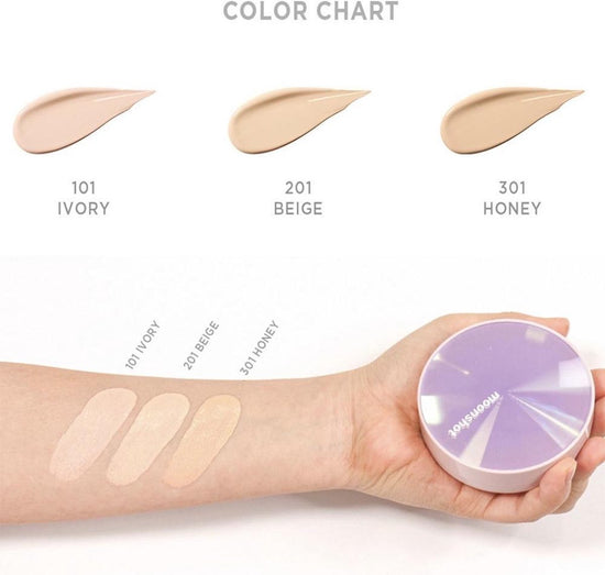 Moonshot Micro Glassyfit Cushion SPF50+ PA**** 201 Beige 15g