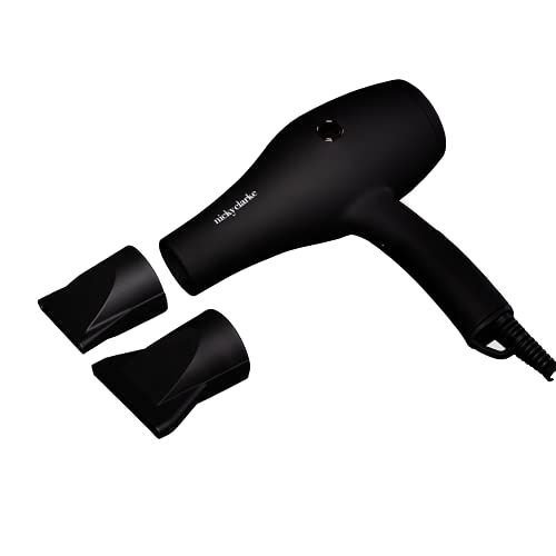 Nicky Clarke 1300W Infrared Pro Hair Dryer, Lightweight with Infrared and Ionic Technology, Three Heat & Two Speed Settings, 3m Cable, Black - NHD901