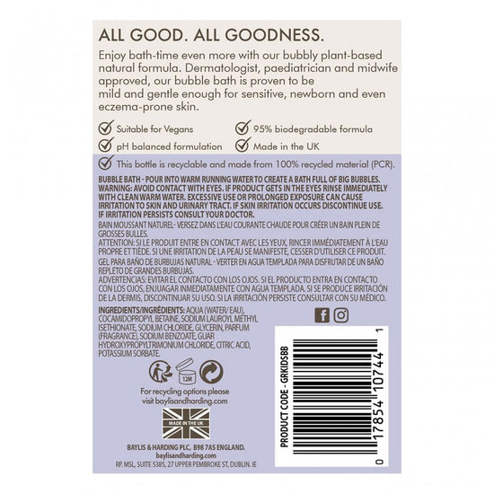 Baylis and Harding Goodness Kids Lavender & Vanilla Natural Bubble Bath, 500ml