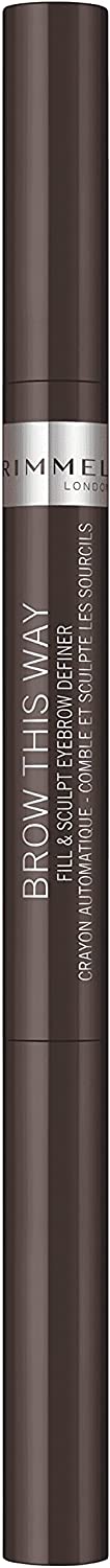 Rimmel London Brow This Way Fill & Sculpt Eyebrow Definer -Dark Brown