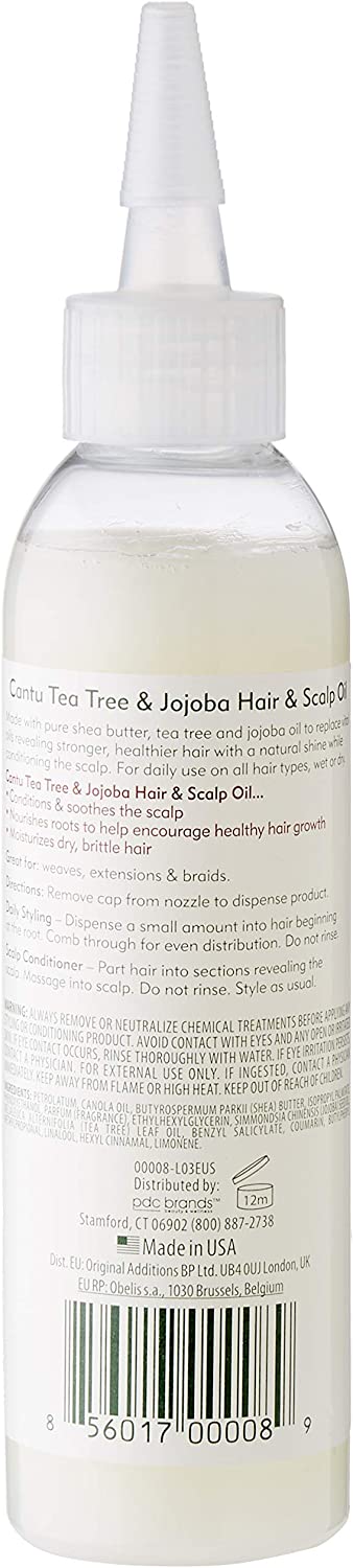 Cantu Shea Butter Tea Tree & Jojoba Hair & Scalp Oil 180 ml (packaging may vary)