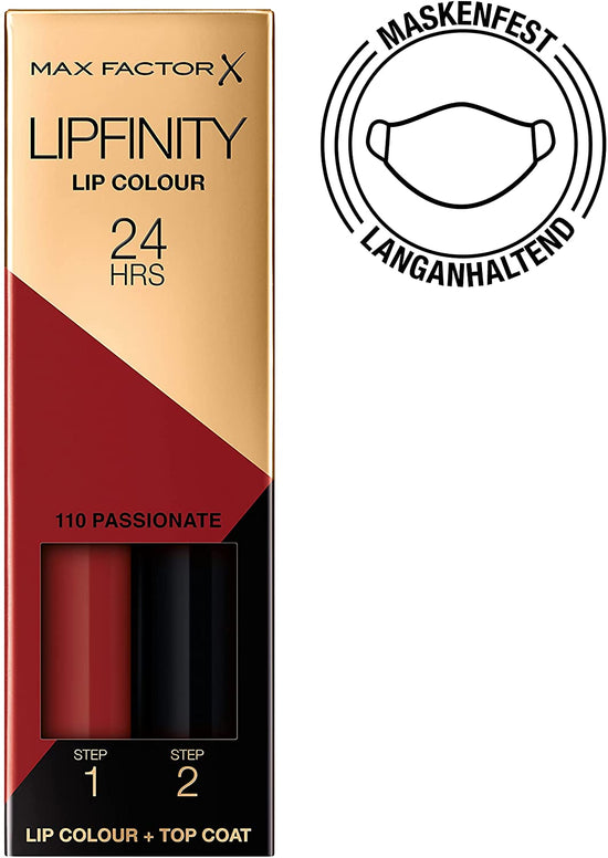 Max Factor Lipfinity Long-Lasting Two Step Lipstick - 110 Passionate, 4.2g