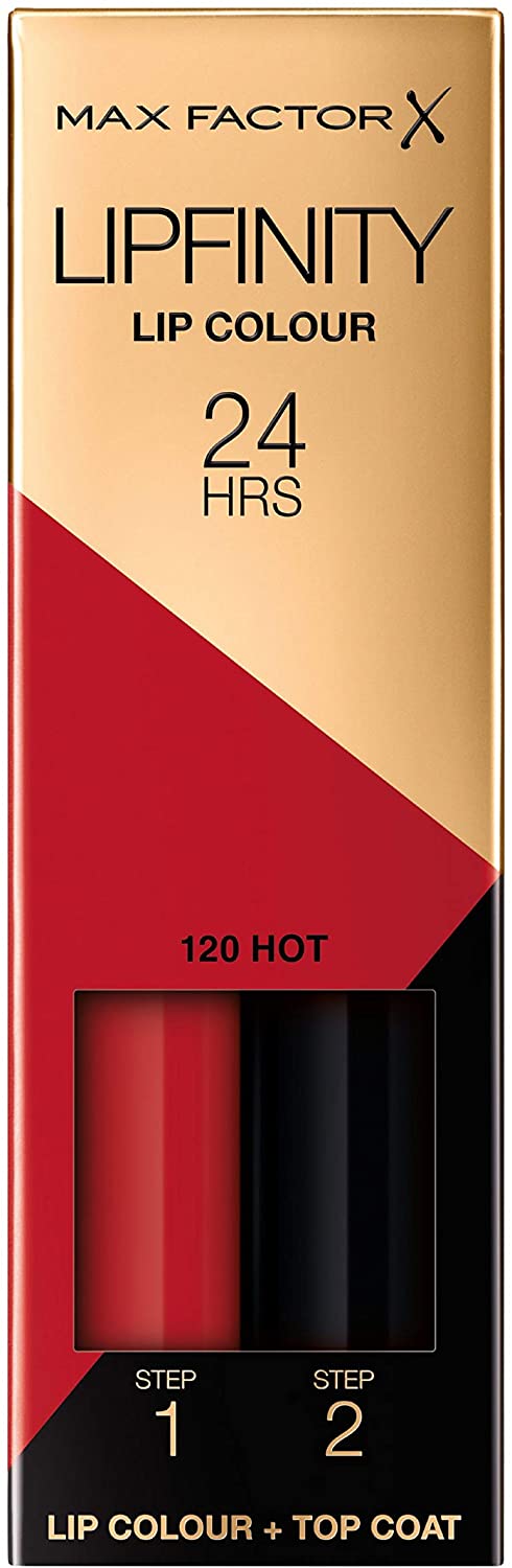 Max Factor Lipfinity Long-Lasting Two Step Lipstick - 120 Hot, 4.2g