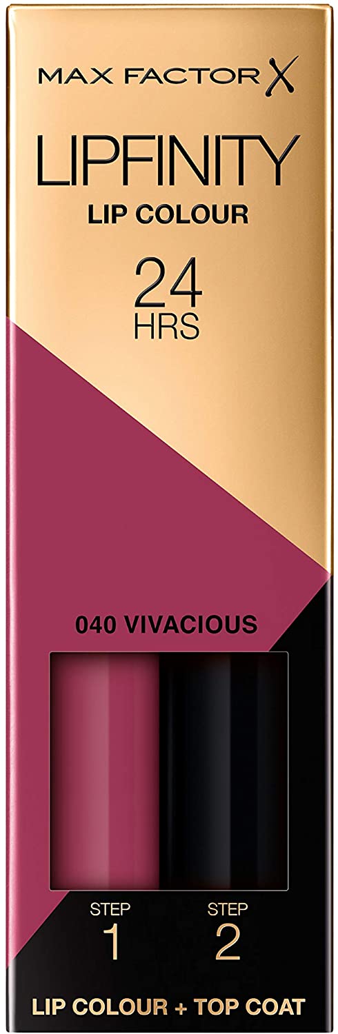 Max Factor Lipfinity Long-Lasting Two Step Lipstick - 40 Vivacious, 4.2g