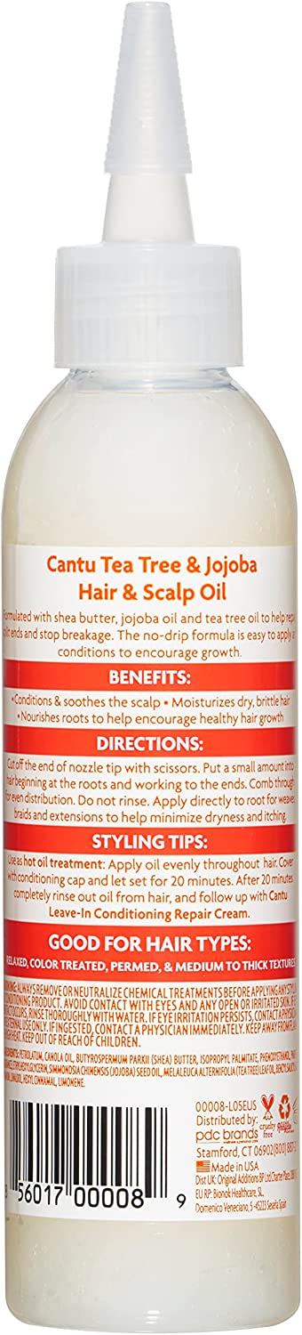 Cantu Shea Butter Tea Tree & Jojoba Hair & Scalp Oil 180 ml (packaging may vary)