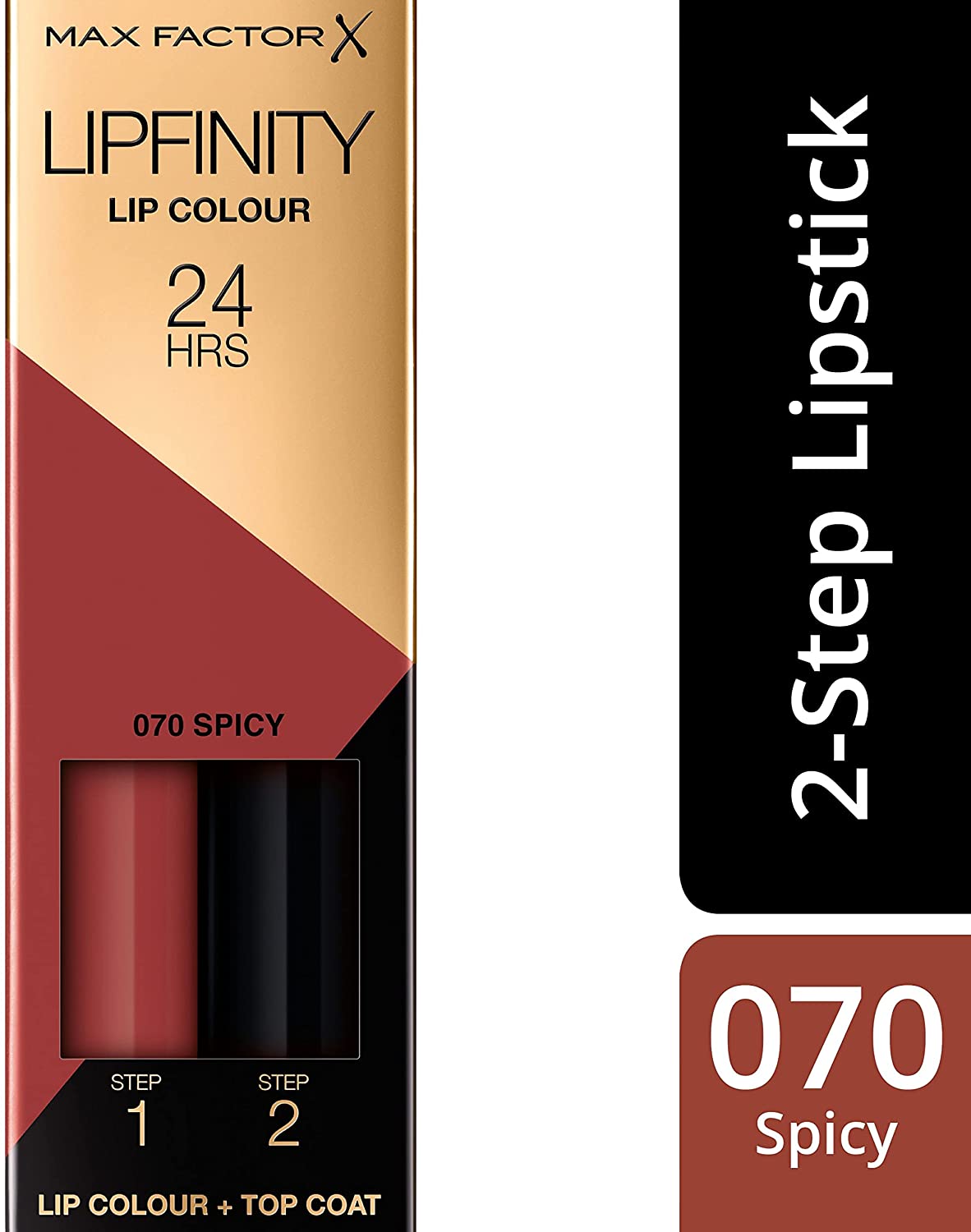 Max Factor Lipfinity Long-Lasting Two Step Lipstick - 070 Spicy (Pink), 4.2 g