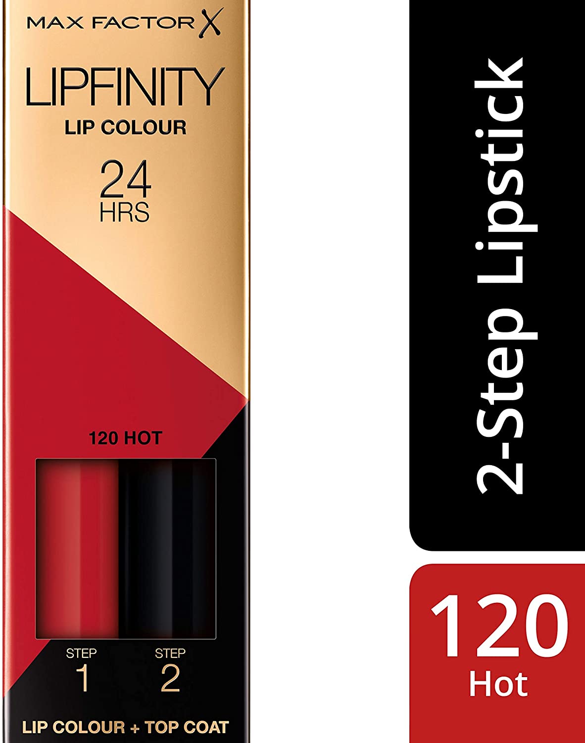 Max Factor Lipfinity Long-Lasting Two Step Lipstick - 120 Hot, 4.2g