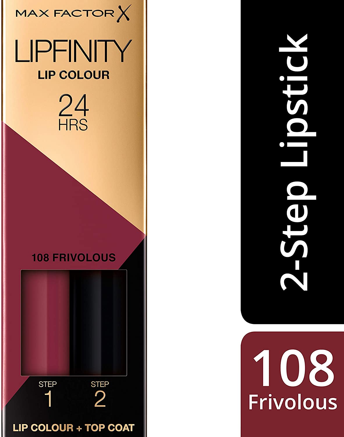 Max Factor Lipfinity Long-Lasting Two Step Lipstick - 108 Frivolous, 4.2g