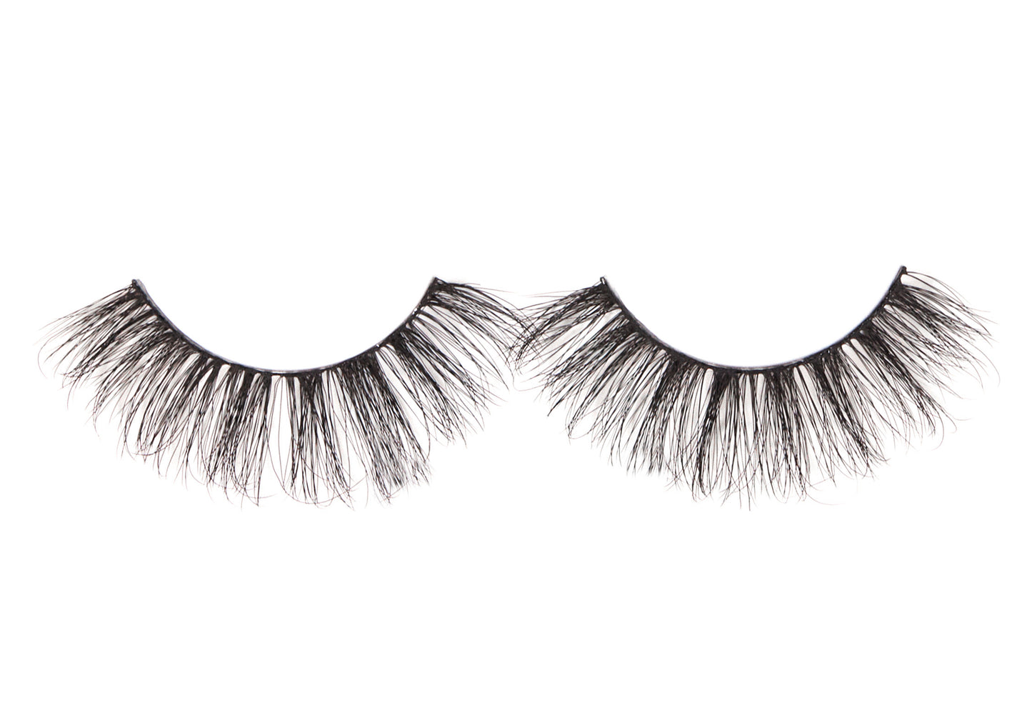 Ardell's Ecolashes 455 with multi-layered strand, medium volume, medium length and rounded shape lashes