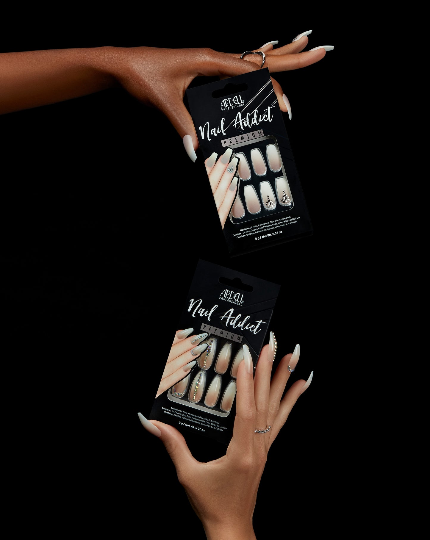 Ardell Nail Addict Premium Nail Set, Nude Light Crystals