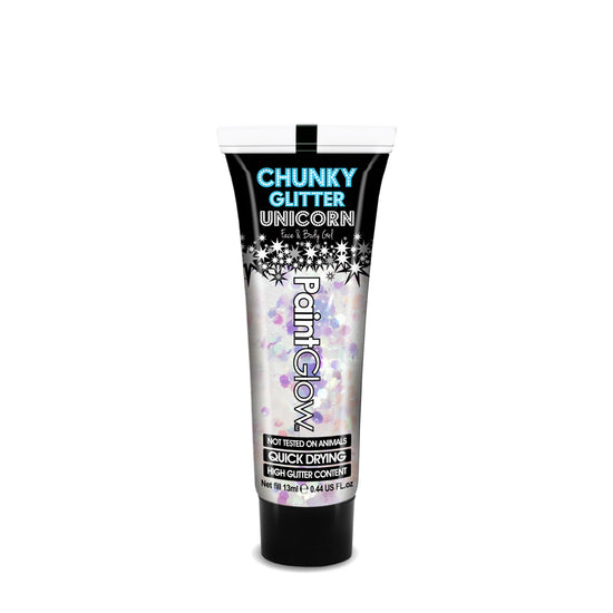 PaintGlow Unicorn Tears Chunky Glitter Cosmetic Face and Body Gel