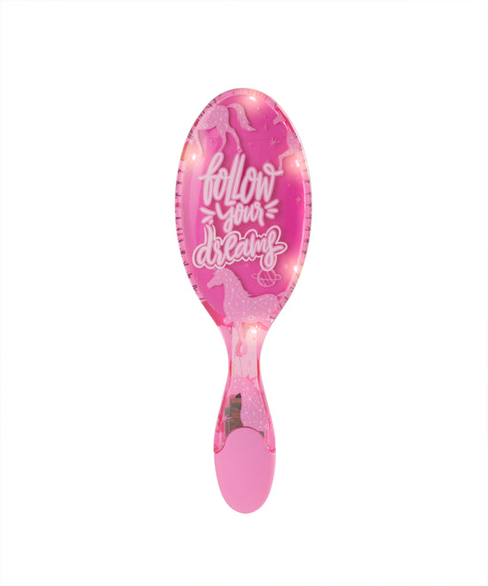 Wet Brush Hair Galaxy Lights Light Up Original Detangler - Pink Unicorn