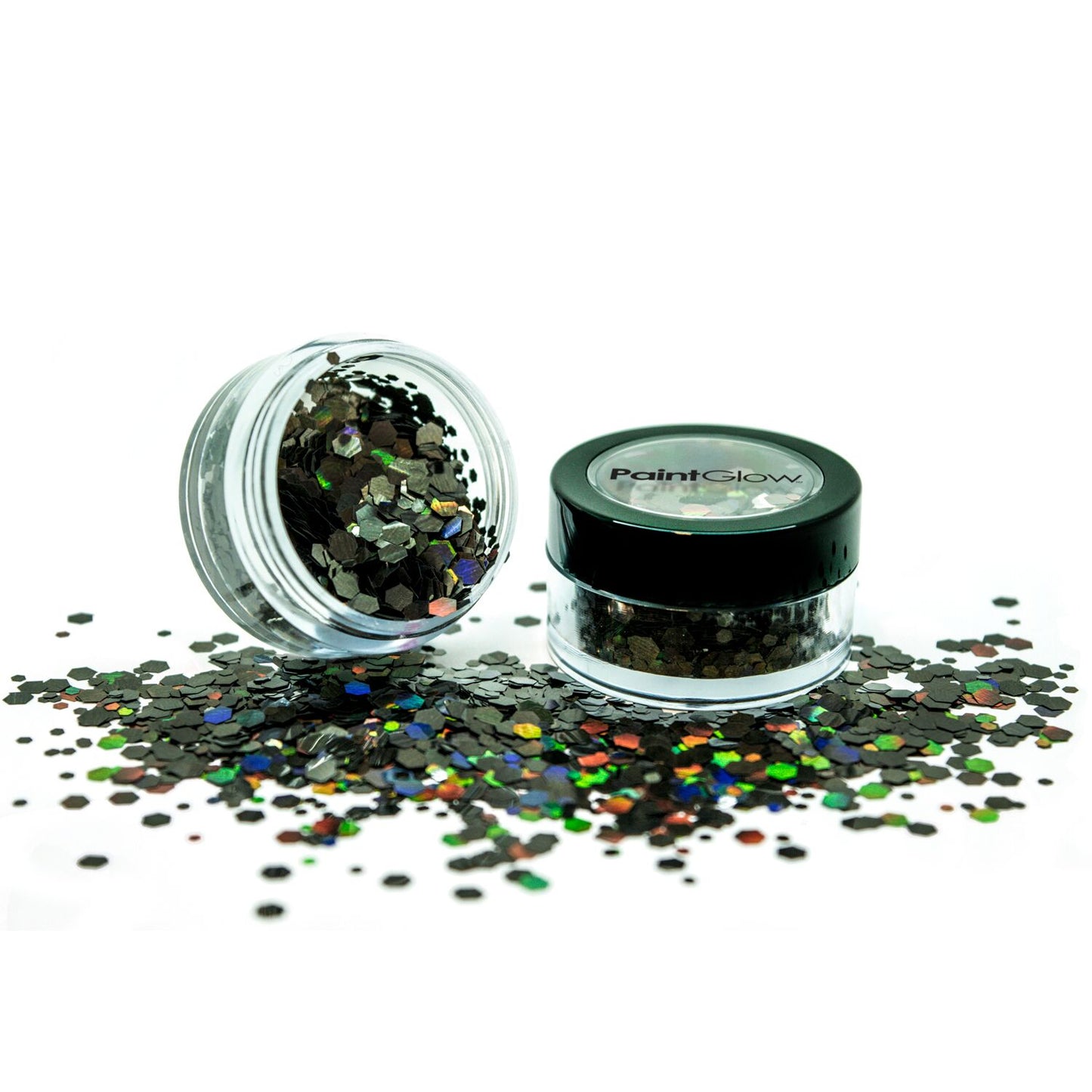 PaintGlow Holographic Chunky Glitter  – Vegan Cosmetic Glitter for Face, Body, Nails, Hair and Lip