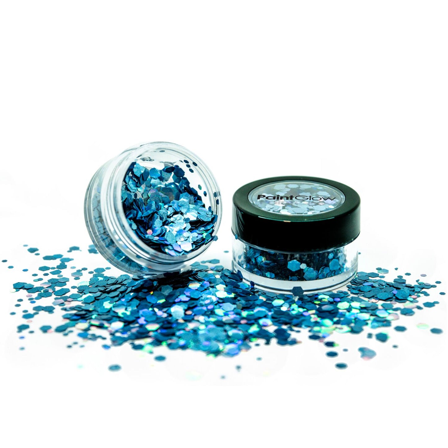 PaintGlow Holographic Chunky Glitter  – Vegan Cosmetic Glitter for Face, Body, Nails, Hair and Lip