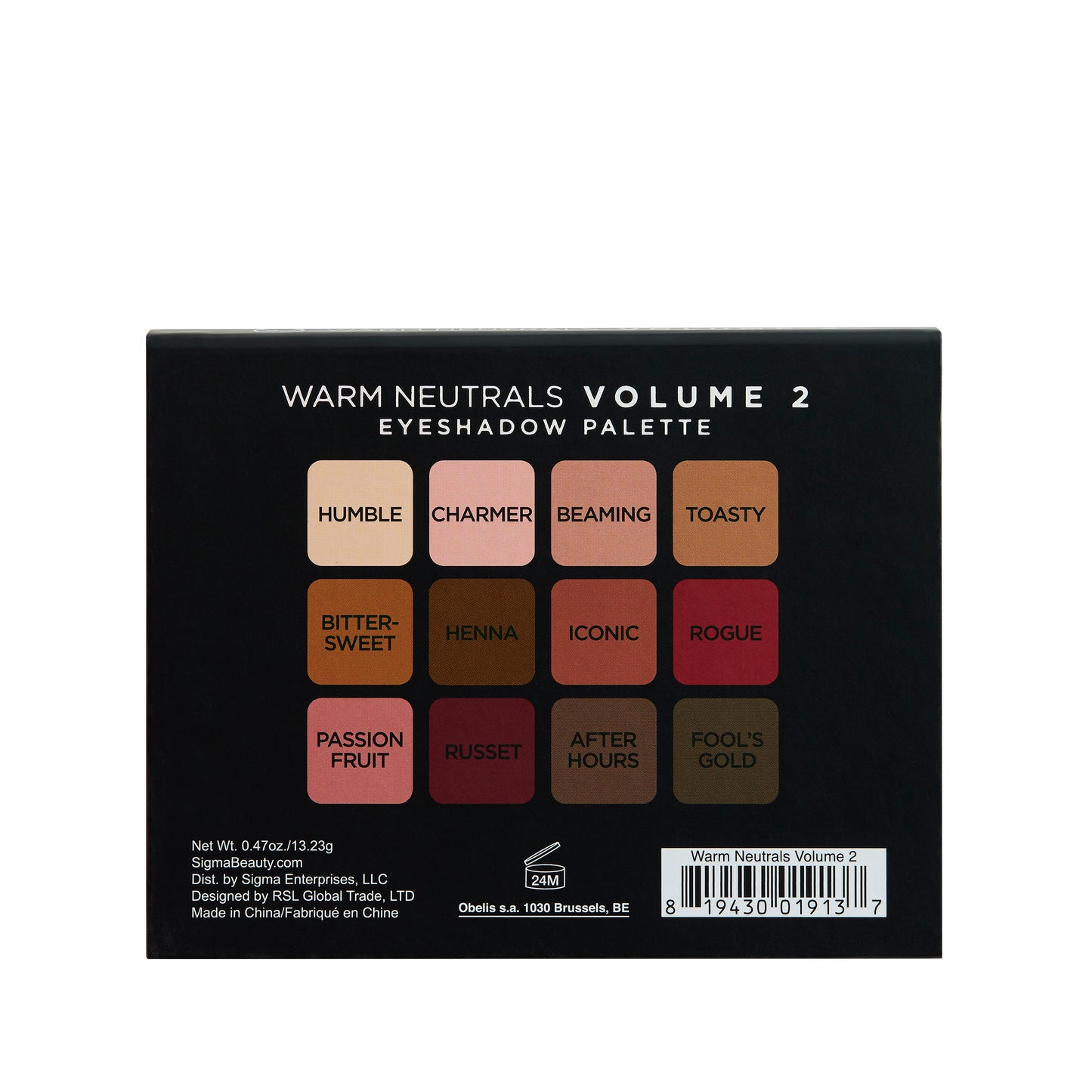 Sigma Beauty Warm Neutrals Volume 2 Eyeshadow Palette