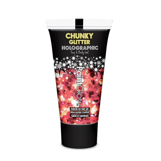 PaintGlow Chunky UV Holographic Glitter Gels, 13ml