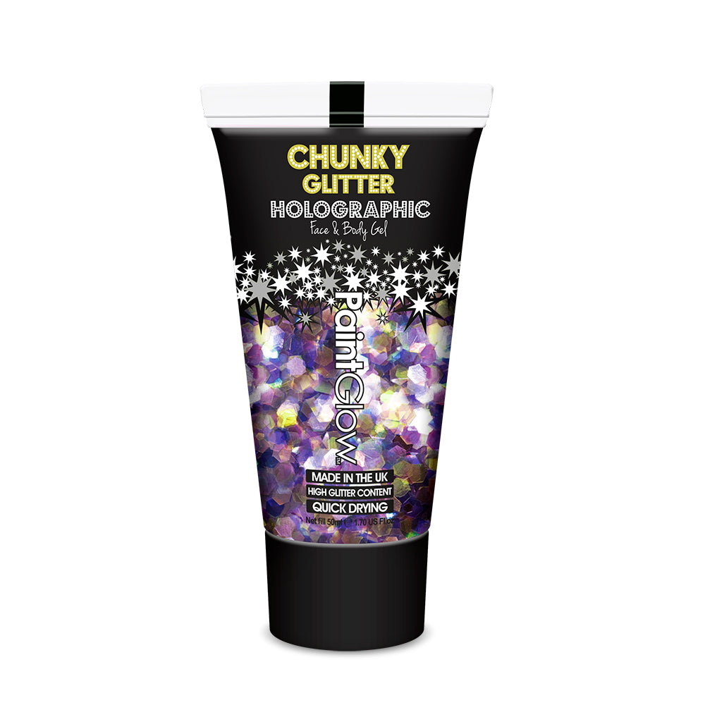 PaintGlow Unicorn Tears Chunky Glitter Cosmetic Face and Body Gel
