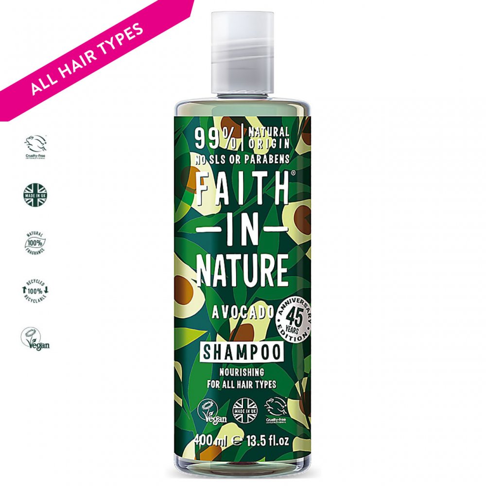 Faith in Nature Organic Avocado Natural Shampoo, 400ml