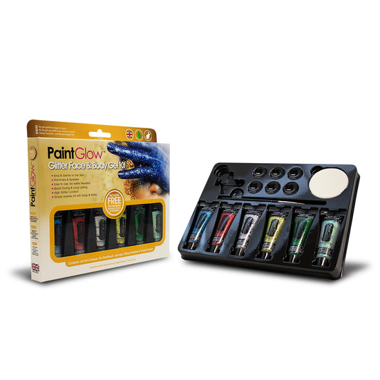 PaintGlow Glitter Face and Body Gel Kit