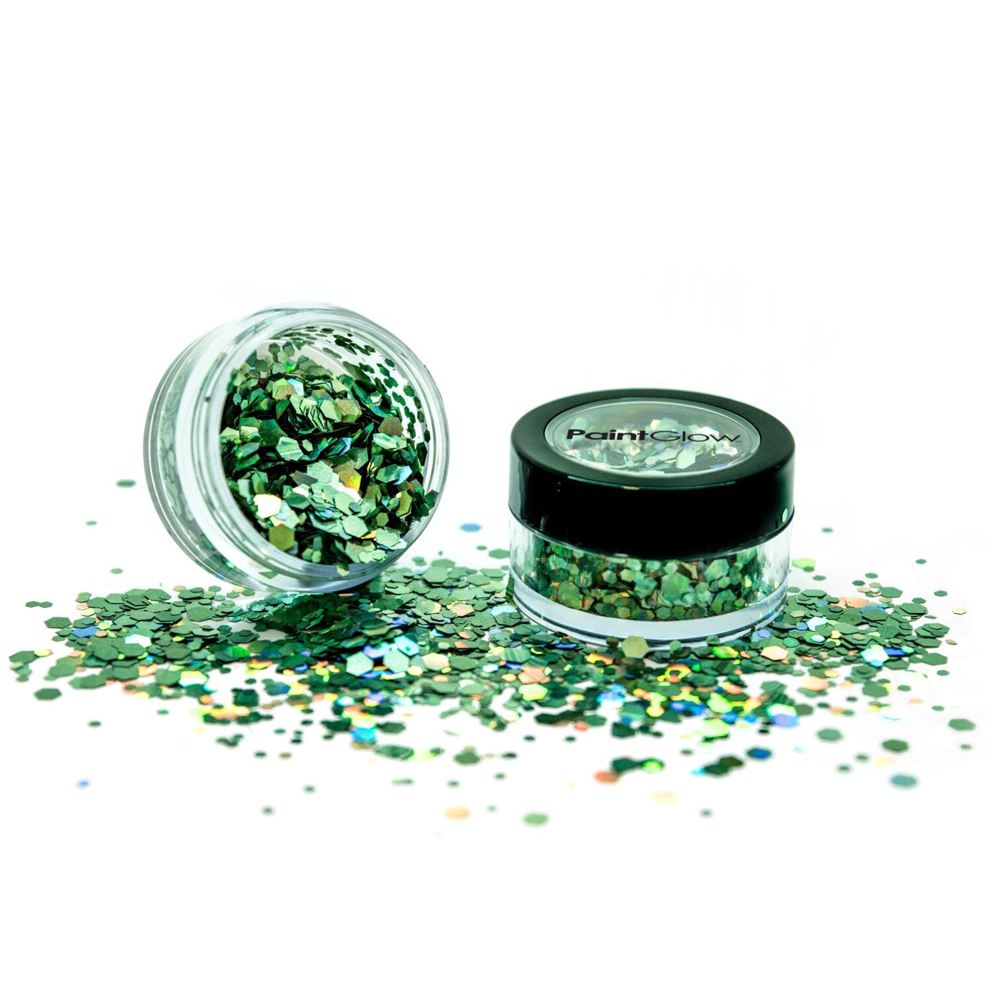 PaintGlow Holographic Chunky Glitter  – Vegan Cosmetic Glitter for Face, Body, Nails, Hair and Lip