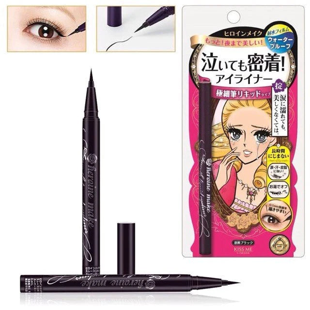 ISEHAN - Kiss Me Heroine Make Smooth Liquid Eyeliner 0.4ml - 01 Black